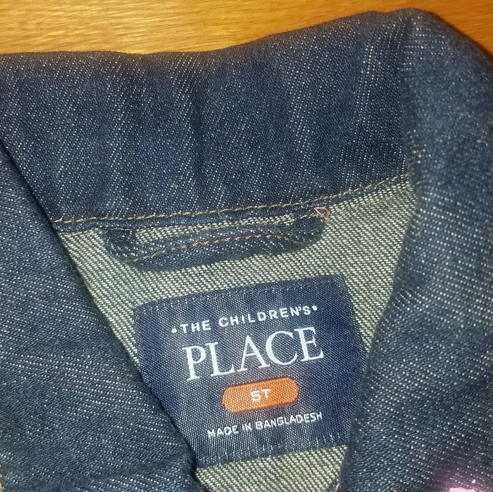 Children's Place denim jacket. Graffiti
